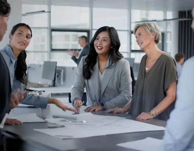 Wideo kariery z zespołem biurowym podczas współpracy