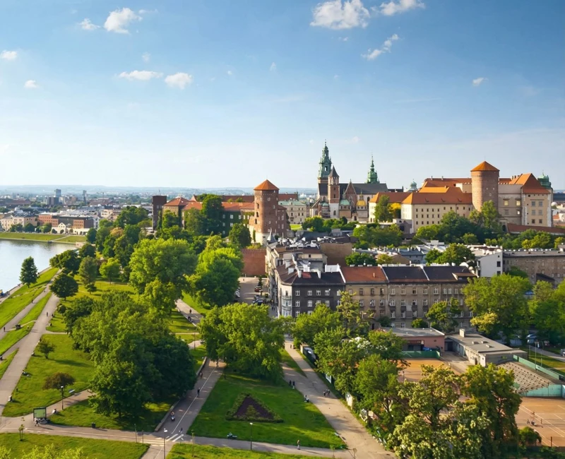 Widok na miasto Kraków