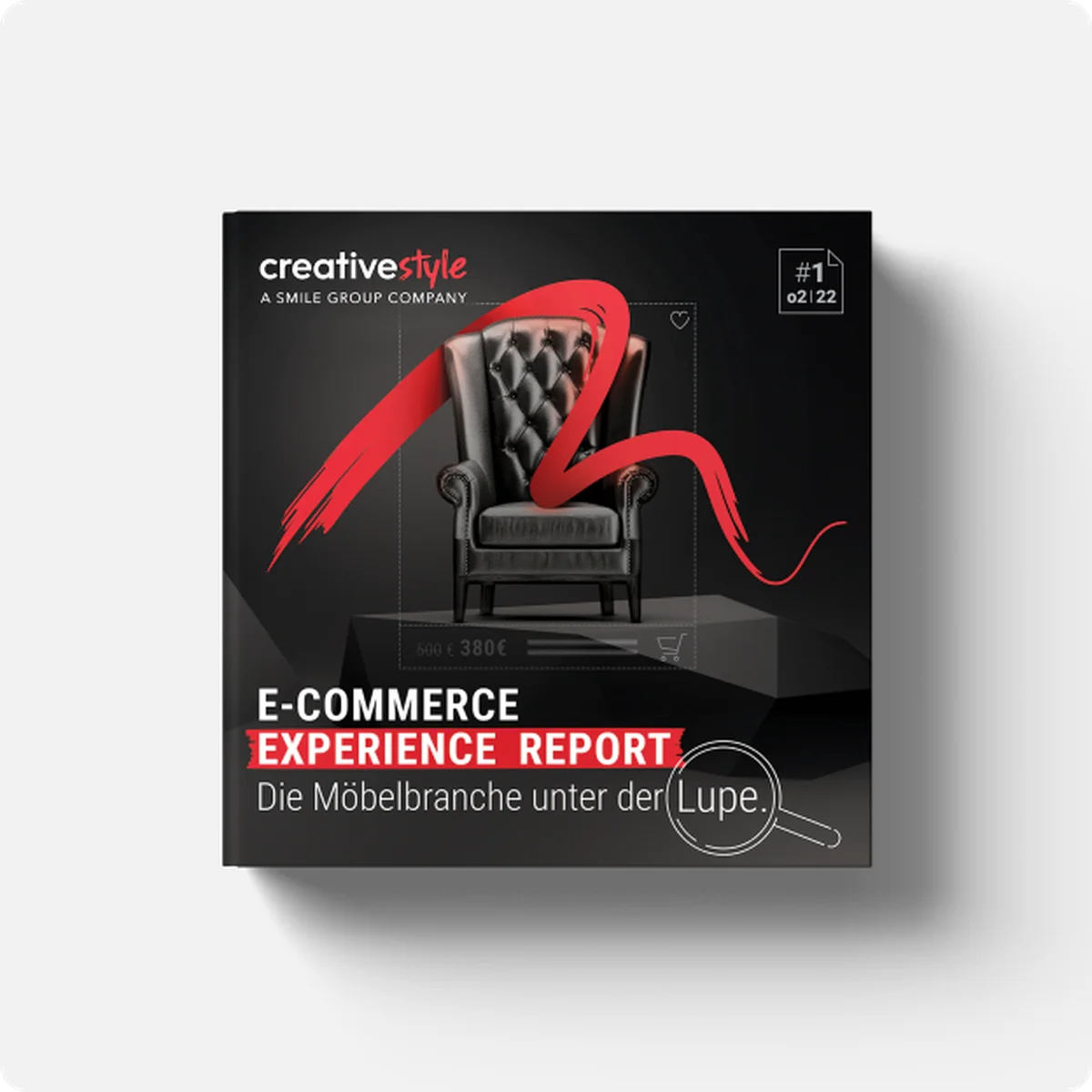 Okładka raportu E-Commerce Experience dotyczącego branży meblowej
