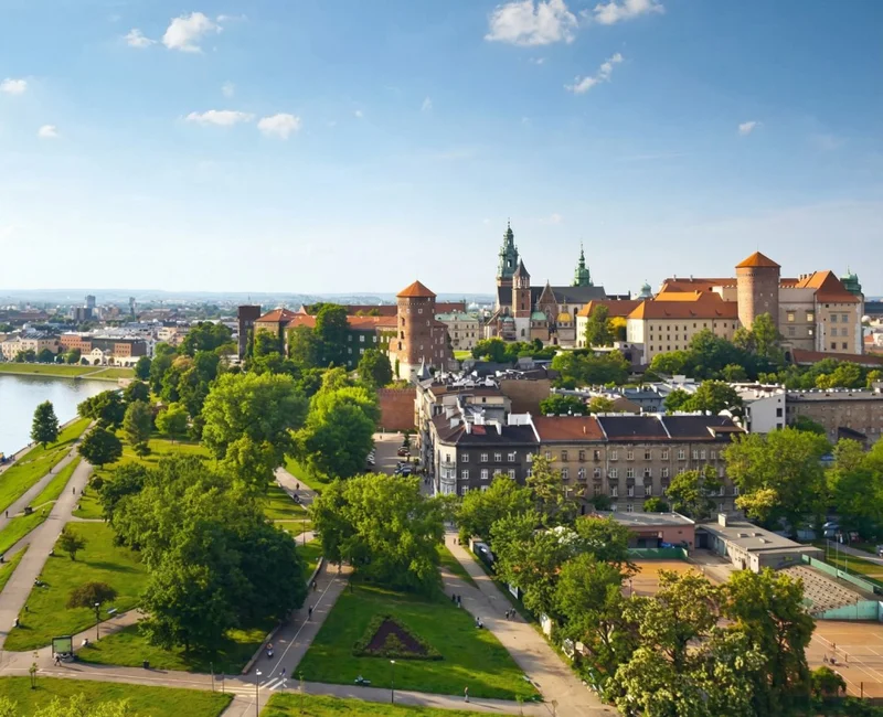 Widok na miasto Kraków
