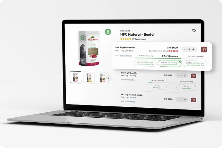 Wizualizacja cen progresywnych B2B z strukturą cenową