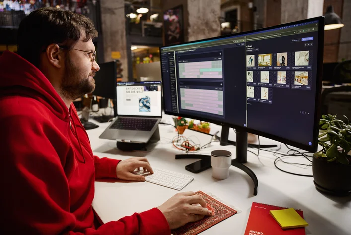 Zoptymalizowany proces aplikacji wyświetlany na ekranie komputera