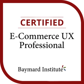 Certyfikat Certified E-Commerce UX Professional Baymard Institute