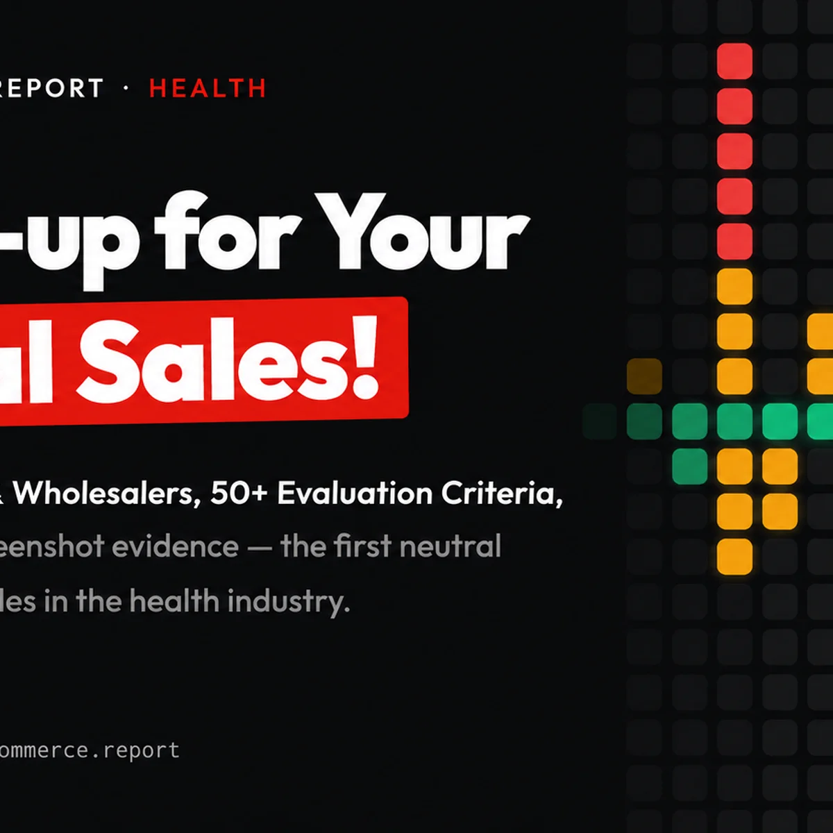 Interactive B2B Commerce Report Health platform showing the digital maturity benchmark of the healthcare market