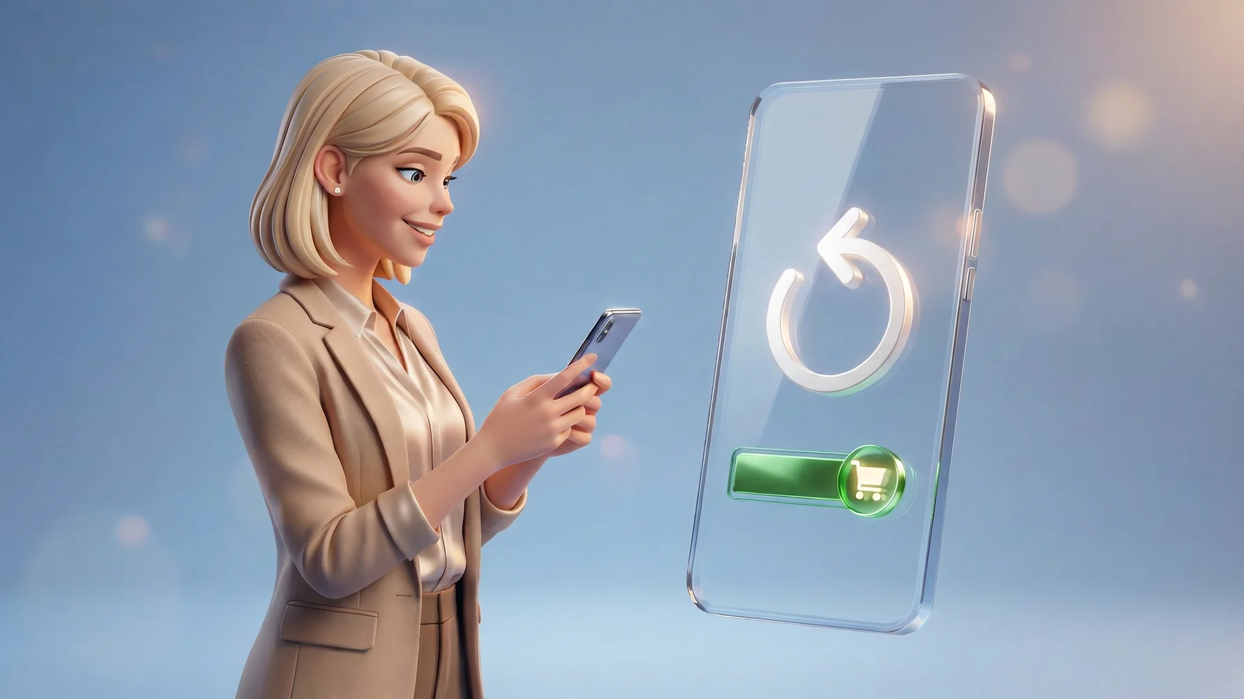 Women using a withdrawal button